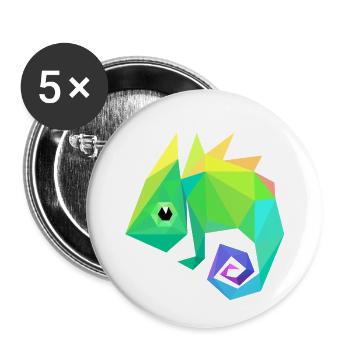 chameleon - Buttons small 1''/25 mm (5-pack) - white - Front