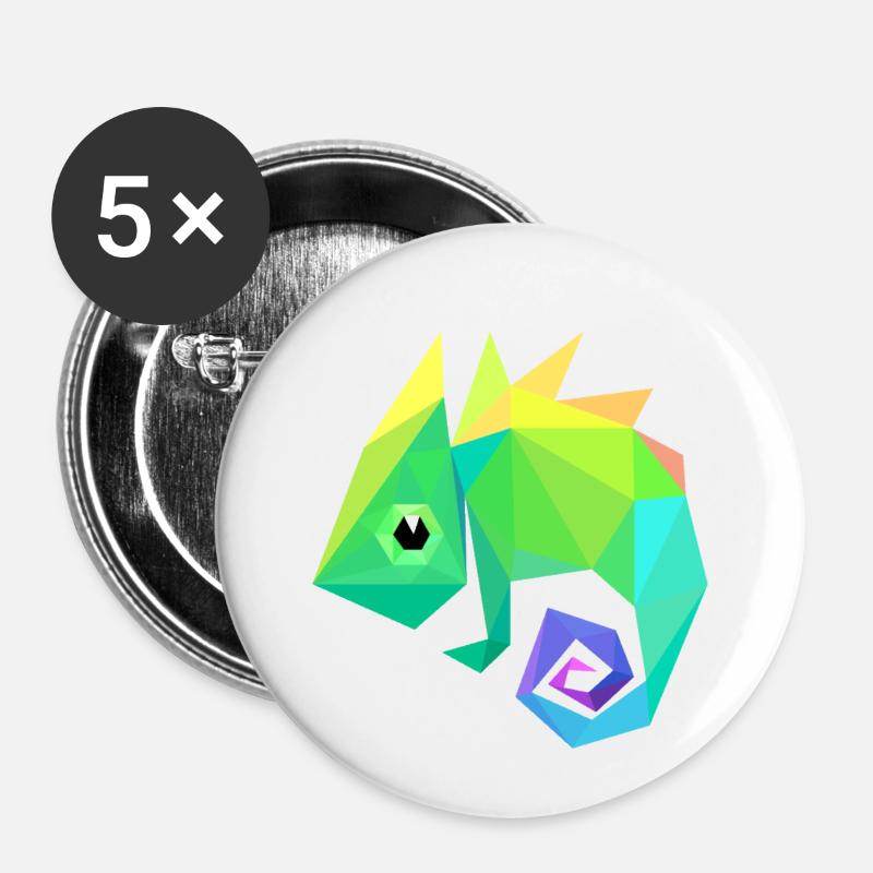 chameleon - Buttons small 1''/25 mm (5-pack) - white