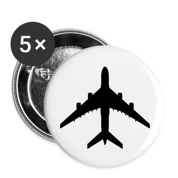 Plane - Buttons small 1''/25 mm (5-pack) - white - Front