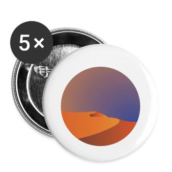 COLORFUL LANDSCAPE - DESERT - Buttons small 1''/25 mm (5-pack) - white - Front
