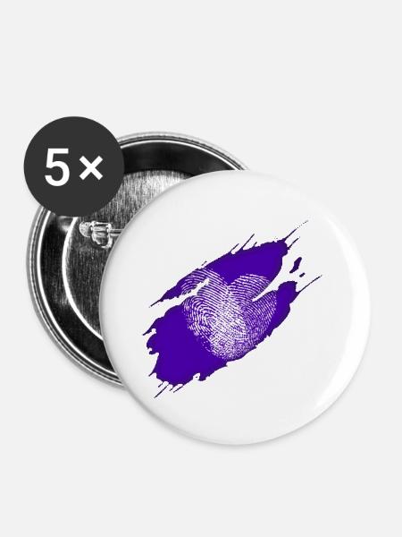 Herz 2019 - Buttons klein 25 mm (5er Pack) - Weiß