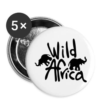 wild_Africa_wild_animals - Buttons small 1''/25 mm (5-pack) - white - Front