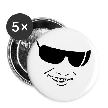 smile - Buttons small 1''/25 mm (5-pack) - white - Front
