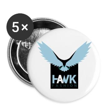 HAWK - Buttons klein 25 mm (5er Pack) - Weiß - Vorne