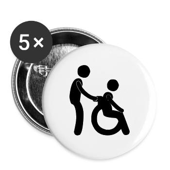 Der Krankenpfleger hilft dir gerne - Buttons klein 25 mm (5er Pack) - Weiß - Vorne