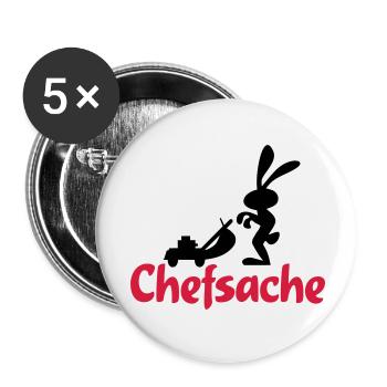 jardin - Lot de 5 petits badges (25 mm) - blanc - Devant