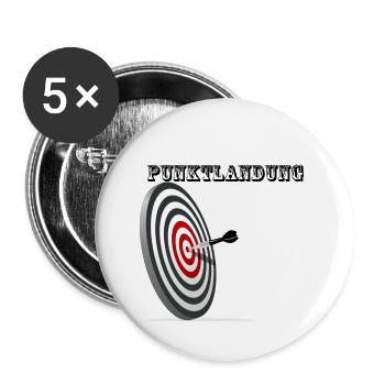 Punktlandung - Buttons klein 25 mm (5er Pack) - Weiß - Vorne