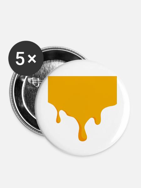 Honey - Buttons klein 25 mm (5er Pack) - Weiß