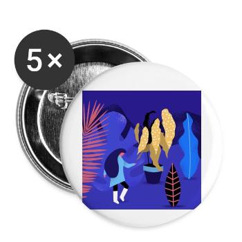 magic plants - Buttons klein 25 mm (5er Pack) - Weiß - Vorne