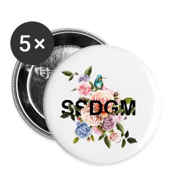 Ssdgm - Buttons small 1''/25 mm (5-pack) - white - Front