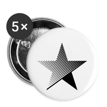 stern - Buttons klein 25 mm (5er Pack) - Weiß - Vorne