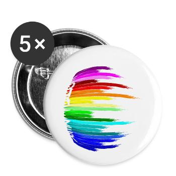 hardstyle equalizer - Buttons small 1''/25 mm (5-pack) - white - Front
