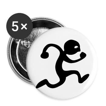 run - Buttons small 1''/25 mm (5-pack) - white - Front