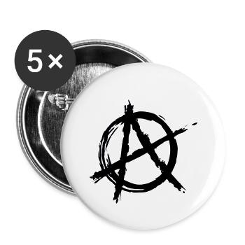 Anarchie I Ein Leben Ohne Gesetze In Freiheit - Buttons klein 25 mm (5er Pack) - Weiß - Vorne