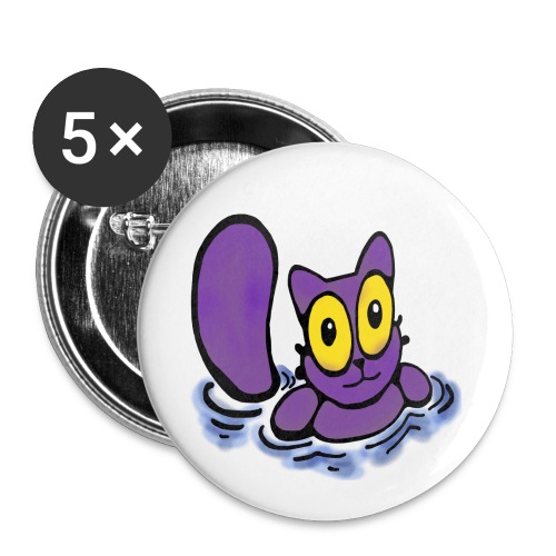 Katzenbad - Buttons klein 25 mm (5er Pack)