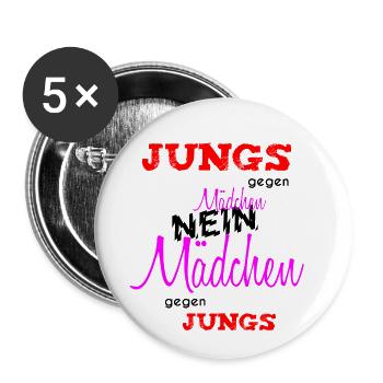 Guys vs girls funny movie quote - Buttons small 1''/25 mm (5-pack) - white - Front