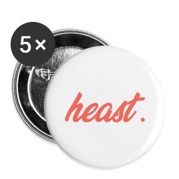 heast - herst - hearst - dialect - Viennese gift - Buttons small 1''/25 mm (5-pack) - white - Front