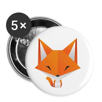 Süßer Fuchs - Buttons klein 25 mm (5er Pack) - Weiß - Vorne