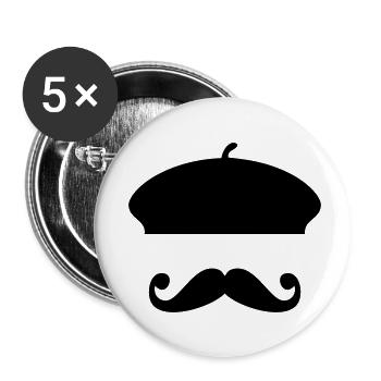 The French touch - Buttons small 1''/25 mm (5-pack) - white - Front