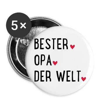 Opa - Buttons klein 25 mm (5er Pack) - Weiß - Vorne
