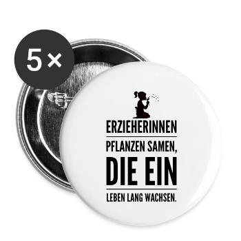 Éducateur Kita éducatrice professionnelle sociale cadeau - Lot de 5 petits badges (25 mm) - blanc - Devant