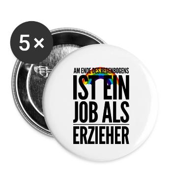 Erzieher Kita Erzieherin sozialer Beruf Geschenk - Buttons klein 25 mm (5er Pack) - Weiß - Vorne