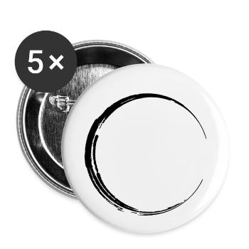 Symbol Circle Grunge Shape - Buttons small 1''/25 mm (5-pack) - white - Front