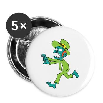 Zombie Kobold - Buttons klein 25 mm (5er Pack) - Weiß - Vorne