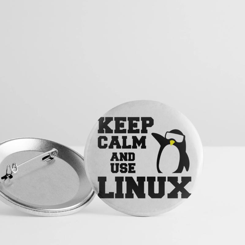 keep calm use linux Buttons small 1''/25 mm (5-pack)