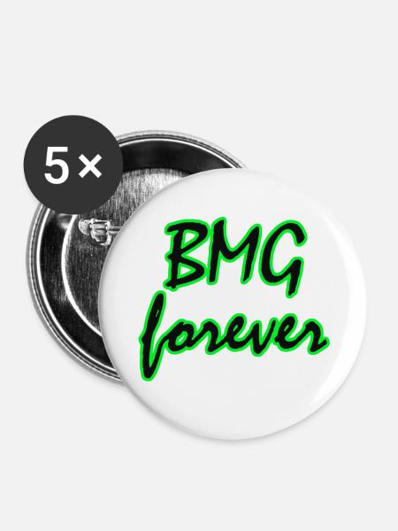 BMG forever - Buttons klein 25 mm (5er Pack) - Weiß