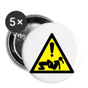 sex love couple danger panel position - Buttons small 1''/25 mm (5-pack) - white - Front
