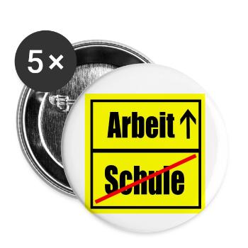 Work Schulende Schulabschluss Education Job - Buttons small 1''/25 mm (5-pack) - white - Front