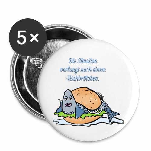 Fischbroetchen - Buttons klein 25 mm (5er Pack)