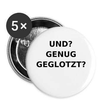 Glotzen, Gaffer nerven - Buttons klein 25 mm (5er Pack) - Weiß - Vorne