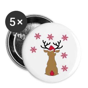 moose - Buttons small 1''/25 mm (5-pack) - white - Front