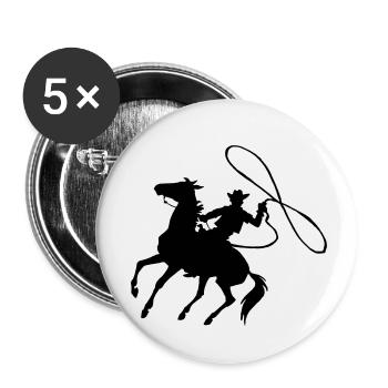 Cowboy - Buttons small 1''/25 mm (5-pack) - white - Front