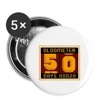 Oldometer, age indicator - Buttons small 1''/25 mm (5-pack) - white - Front