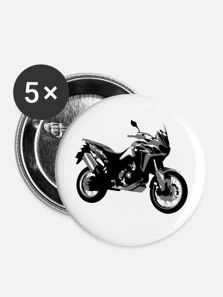 Africa Twin 2018 - Buttons klein 25 mm (5er Pack) - Weiß