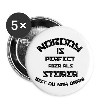 Styria - Buttons small 1''/25 mm (5-pack) - white - Front