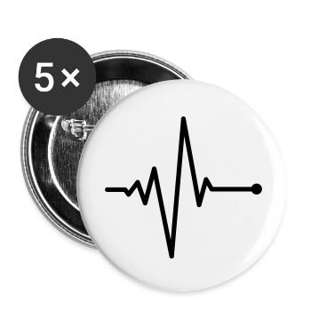 puls_f1 - Buttons small 1''/25 mm (5-pack) - white - Front