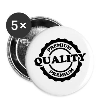Cool Premium Quality Design - Lot de 5 petits badges (25 mm) - blanc - Devant
