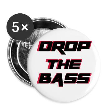 Bass - Lot de 5 petits badges (25 mm) - blanc - Devant