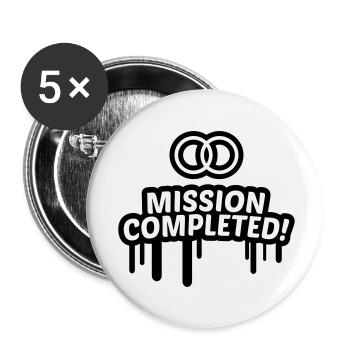 Mission Heirat erfolgreich erfüllt 1.3c - Buttons klein 25 mm (5er Pack) - Weiß - Vorne