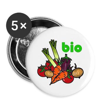 organic vegetables - Buttons small 1''/25 mm (5-pack) - white - Front