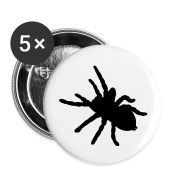 Spinnen Arachnophobie arachnophobia Spider arachne - Buttons small 1''/25 mm (5-pack) - white - Front