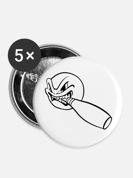 Kegelkugel - Buttons klein 25 mm (5er Pack) - Weiß