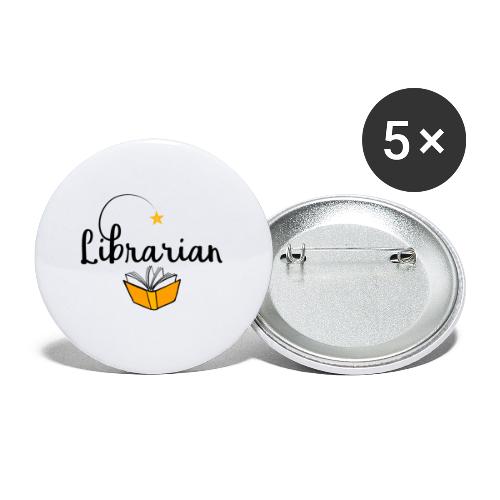 0326 Bibliotekar og bibliotekar - Buttons/Badges lille, 25 mm (5-pack)