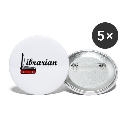 0324 Librarian Librarian Library Book - Buttons small 1''/25 mm (5-pack)
