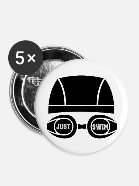 Just swim - Buttons klein 25 mm (5er Pack) - Weiß
