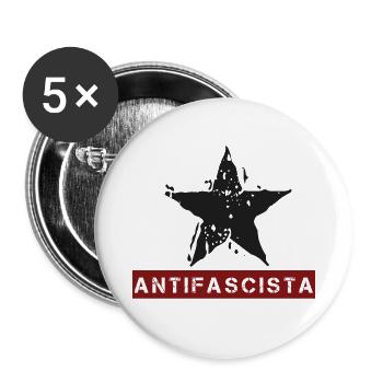 ANTIFASCISTA ANTIFA FCKNZS - Buttons klein 25 mm (5er Pack) - Weiß - Vorne